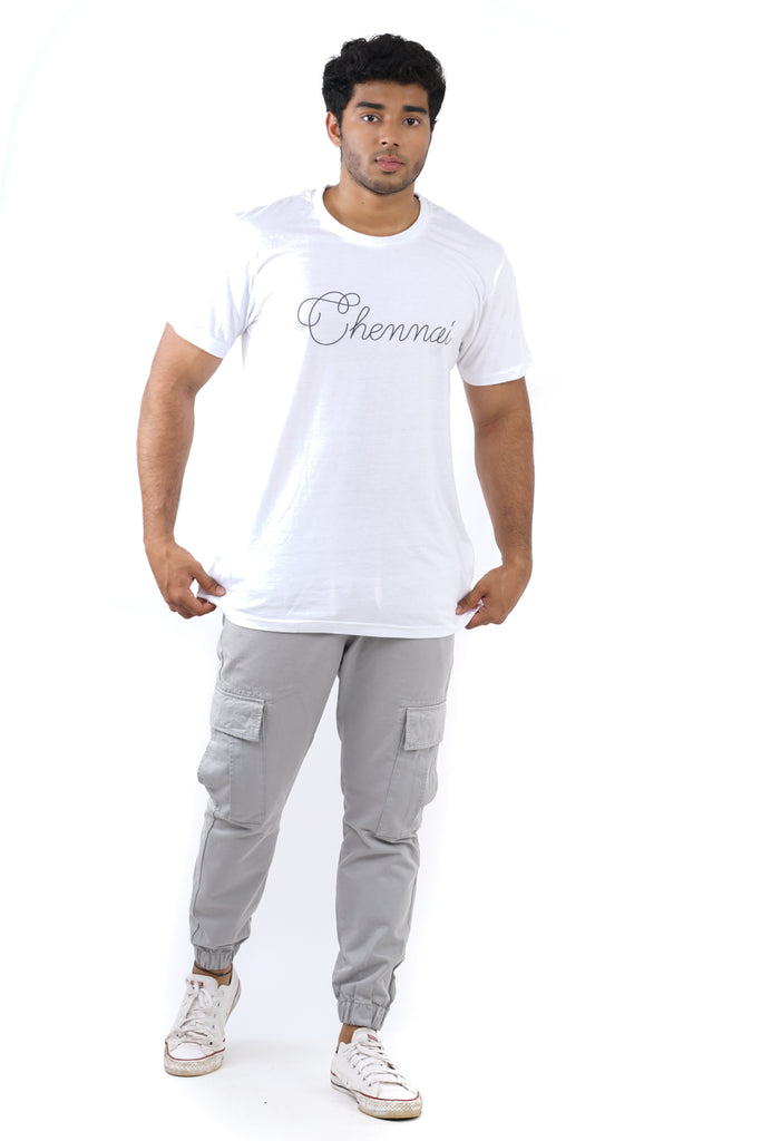 Chennai Flat Script T-Shirt in White