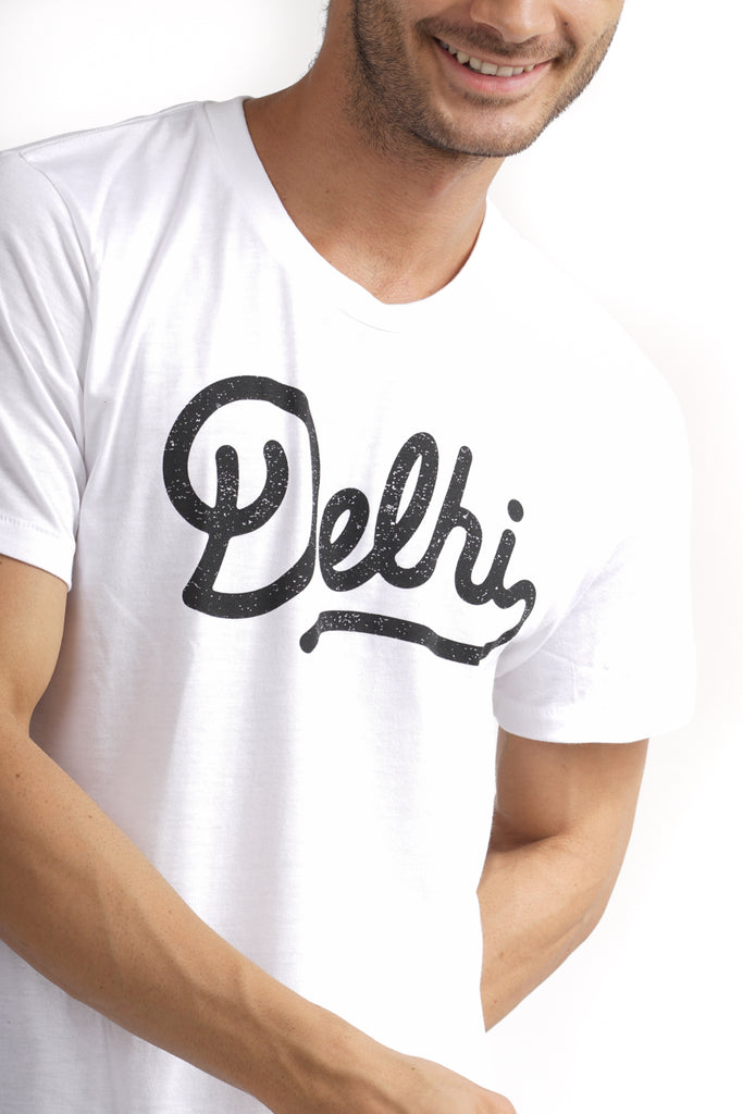 Delhi Script Logo T-Shirt in White