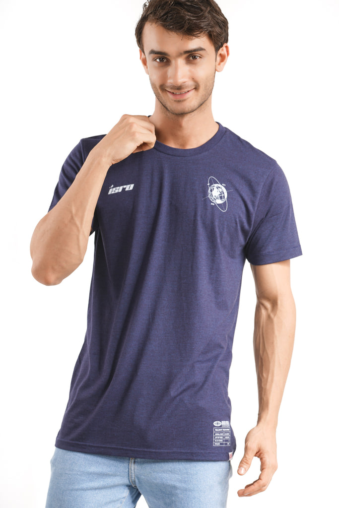ISRO CARE Mission T-Shirt in Navy
