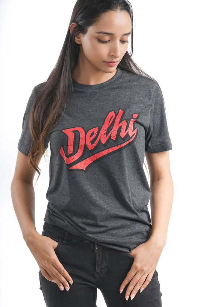 Delhi Logo T-Shirt in Charcoal
