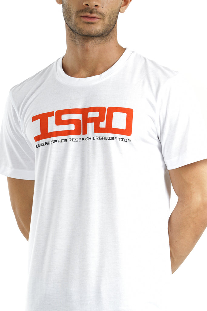 ISRO Large Block Print T-Shirt in White