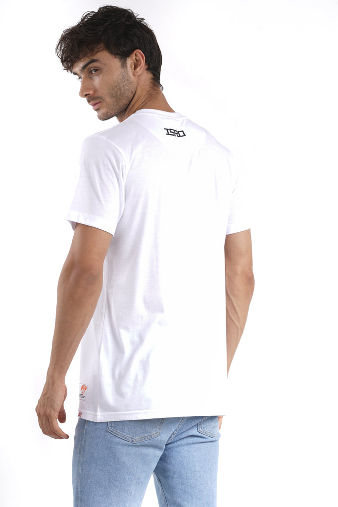 ISRONAUT Mascot Pocket Print T-Shirt in White