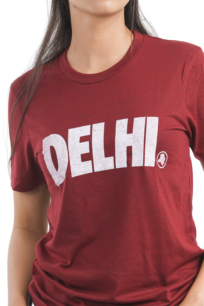 Delhi Map T-Shirt in Wine