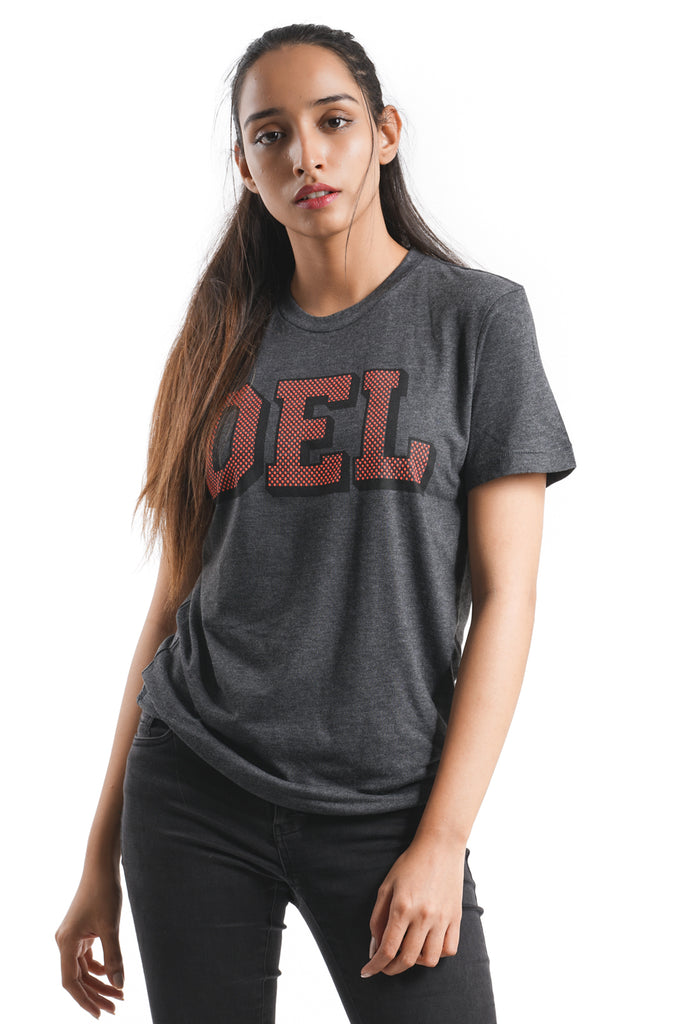 DEL Dotted T-Shirt in Charcoal