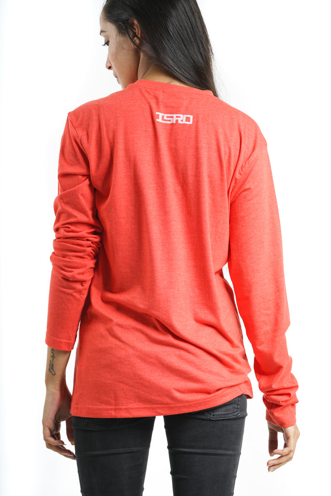 ISRO Bold Long Sleeve T-Shirt in Red