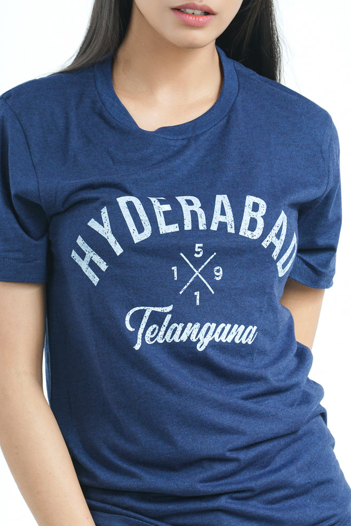 Hyderabad 1591 Telengana T-Shirt in Navy