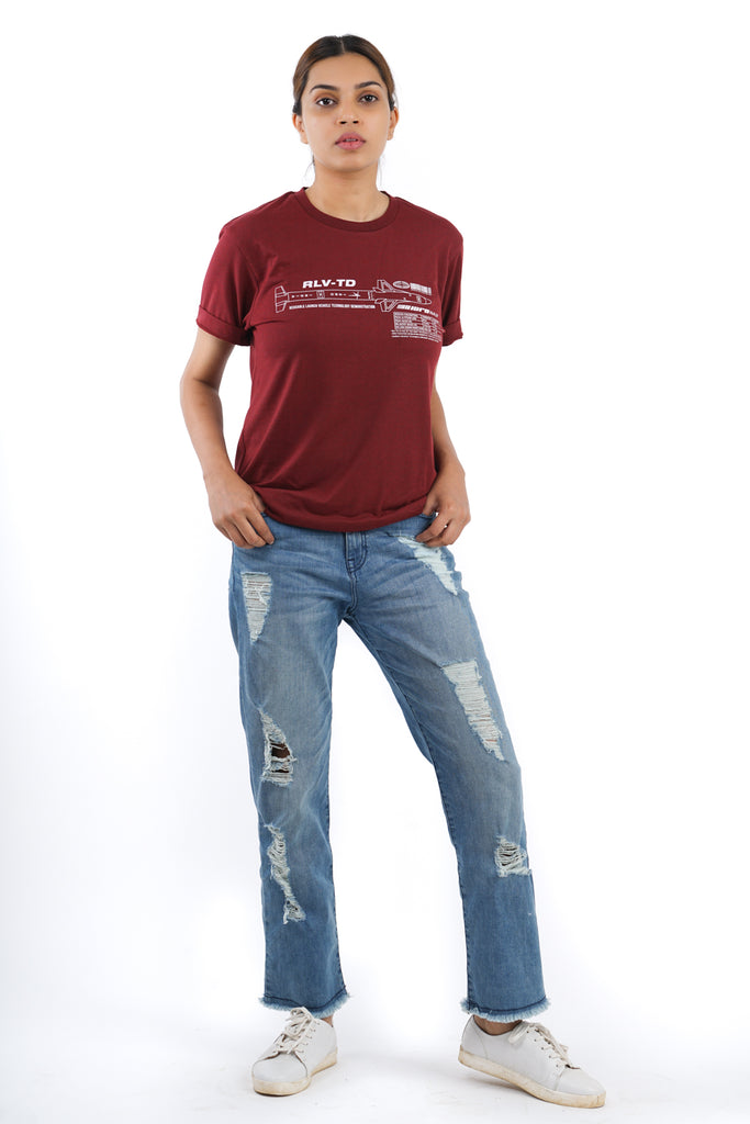 RLV TD T-Shirt in Wine