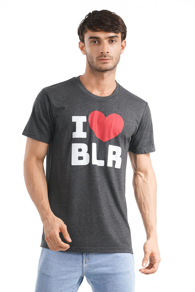 I Love BLR T-Shirt in Charcoal